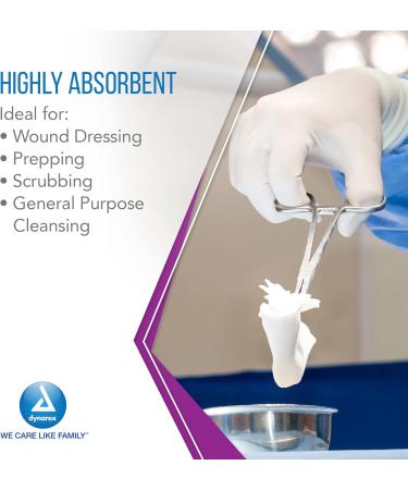 Dynarex Sterile Non-Woven Gauze Sponges - 4x4 Highly Absorbent 25 Pack for Cleansing & Dressing - International Shipping Available - Buy Online on GoSupps.com