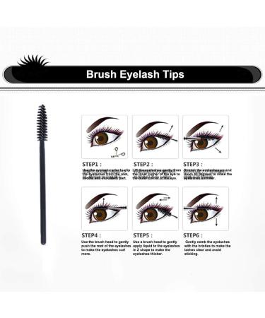 guohanfsh 50Pcs Makeup Brushes Eyelash Brush Disposable Mascara Wands Applicator Eye Lashes Eyebrow Cosmetic Tool Rose Red - Buy Online on GoSupps.com