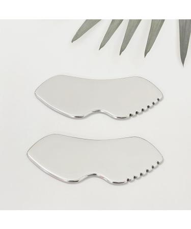 Guasha Scraper Tool | Stainless Steel Scraping Comb for Face - Physical Sculpting Sha Tool for Waist Back Shoulders Legs Neck Body - Buy Online on GoSupps.com