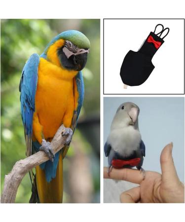 Parrot Diaper Reusable Pet Bow Tie Diapers Parrot Flight Suit for All Kinds of Small Birds and Parakeet - Buy Online on GoSupps.com
