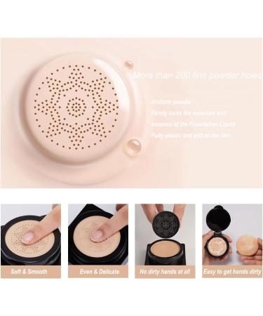 Mushroom Head Air Cushion Foundation CC Cream Water Feeling Flawless BB Cream Moisturizing Oil Control Lightweight & Smoothing Natural Concealer (Natural) - Buy Online on GoSupps.com