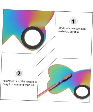 Hemoton Makeup Palette Set | Versatile Nail Art Display Board & Artist Tool for Mixing | Stainless Steel Butterfly Design - Buy Online on GoSupps.com