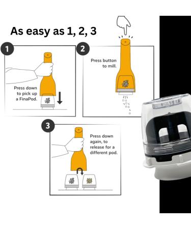 FinaMill FinaPod MAX: Interchangeable Spice Pod for Grinding Allspice, Basil, and More with 30% Greater Capacity - Buy Online on GoSupps.com