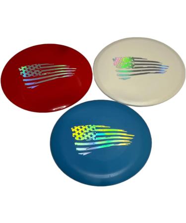 Disc Golf Set - Red White & Blue Starter Pack with 3 Discs, Bag, and Marker - Beginner Friendly - Buy Online on GoSupps.com