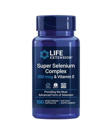 Life Extension Super Selenium Complex with Vitamin E  Cellular Health & Longevity Support  Gluten-Free, Non-GMO, Vegetarian 100 Capsules 100 Count (Pack of 1)