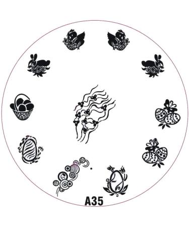 ++SPECIAL ITEM++ Stamping stencil A-Series: A35 Easter Easter bunny Easter egg