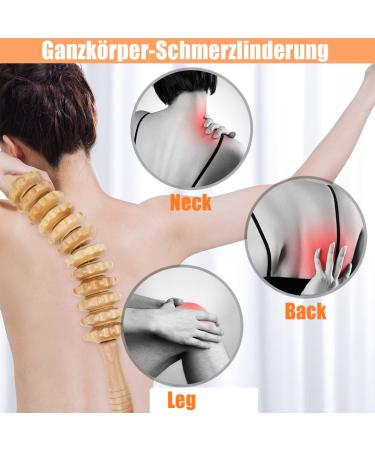 Heethycool Anti-Cellulite Massage Roller Kit - Maderoterapia Lymphatic Drainage Tools | Wooden Massage Scooter & Rope - 2 PCs - Buy Online on GoSupps.com