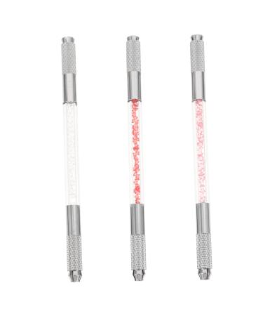 DOITOOL Makeup Tattoos Pen 3pcs Fruit Embroidery Pen Eyebrow Pen Metal Pen Double Head Eyebrow Pens Eyebrow Pencil Miss