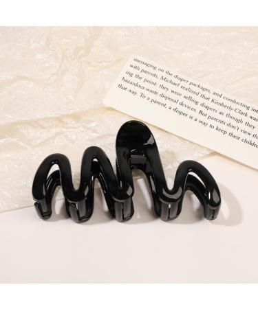 Limtula Candy Color Curved Shape Hair Claw for Girls High Ponytail Anti-Slip Hair Clutcher for Teens Taking Photo Hair Pins Lacquer cream yellow - Buy Online on GoSupps.com