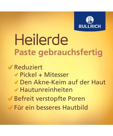 Bullrich Heilerde Paste | Ready-to-Use Acne Treatment | Reduces Pimples & Blackheads | 200ml Vegan Fragrance-Free | Free Clogged Pores - Buy Online on GoSupps.com