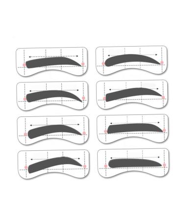 minkissy minkissy 32 Pairs of 8 Eyebrow Stickers Eyebrow Stamp Eyebrow Pattern Eyeshadow Stencil Kit for Eyeshadow Kits Eyebrow Trimmer Eyebrow Pencil