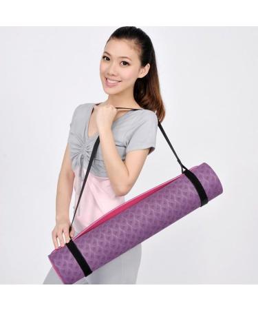 Bluelans Durable Cotton Yoga Mat with Carrying Strap - Premium Black Yoga Mat for Comfort & Stability - International Shipping Available - Buy Online on GoSupps.com