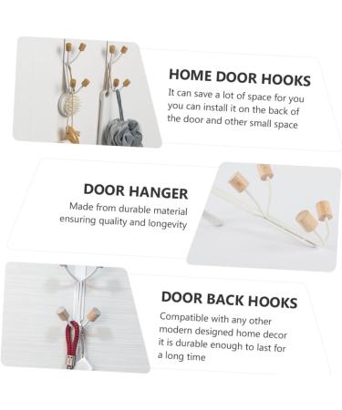 Baluue 2pcs Door Hook Hanger Wall Mount Clothing Rack Towel Door Back Hooks On The Door Bedroom Door - Buy Online on GoSupps.com