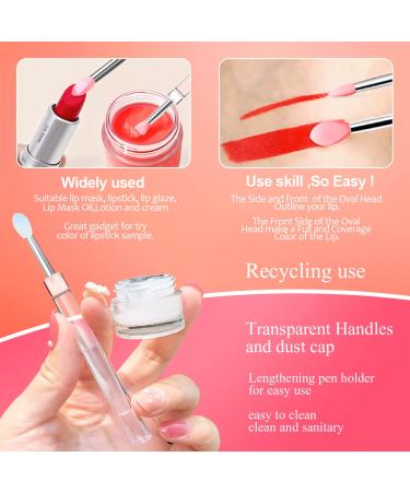 Silicone Lip Brush Set 8PCS Reusable Makeup Applicators with Caps for Lipstick & Lip Gloss | Perfect Cosmetic Tool for Flawless Application - Buy Online on GoSupps.com