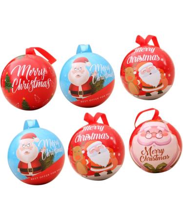 Cabilock 18 Pcs Christmas Party Favors Christmas Boxes for Treats Christmas Tree Ornaments Spherical - Buy Online on GoSupps.com