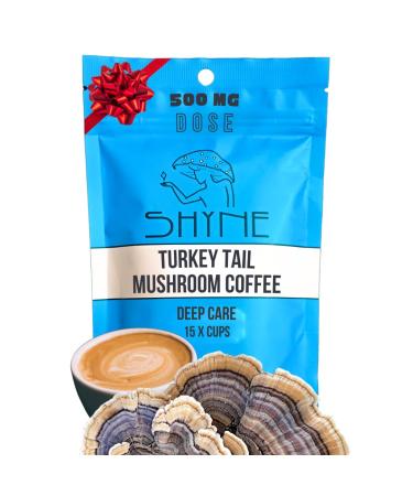 Coffee + Turkey Tail Mushrooms & Cardamom | Top Canadian Brand | Makes 15-Cups of Instant Mushroom Coffee | Medium Roast | Everyday Use or A Unique Gift | Mornings Afternoons Pre-Workout Camping Yoga Class Road Trips