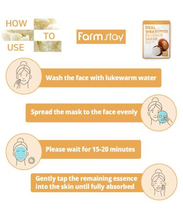 Buy FARMSTAY Real Essence Mask (10 Sheets) - SHEABUTTER | Premium Korean Skin Care Sheet Masks - International Shipping Available - Buy Online on GoSupps.com