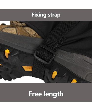 YMWALK Waterproof Hiking Leg Gaiters | Lightweight & Adjustable Snow Gaiters for Skiing Climbing & Hunting - Durable Black Leg Covers - Buy Online on GoSupps.com