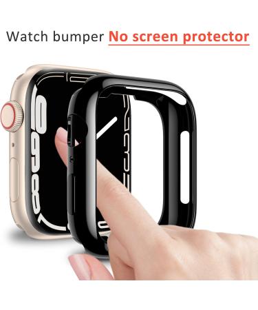 Goton Case 2 Pack for Apple Watch Series 8 & 7 - Soft TPU Edge Cover Bumper (Clear+Black 41mm) - Buy Online on GoSupps.com