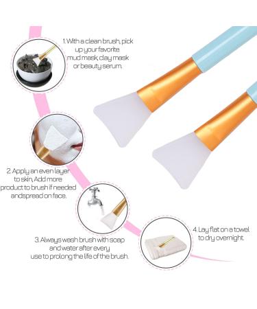 6-Piece Silicone Mask Brush Set | DIY Beauty Masks & Mud Mask Applicators for Men & Women - Buy Online on GoSupps.com