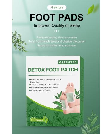 Green Tea Foot Pads for Deep Cleansing and Pain Relief - Foot Care Patches for Better Sleep and Stress Relief - Buy Online on GoSupps.com