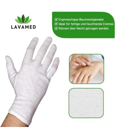 Buy Dermatest LAVAMED Extra Soft 100% Cotton Jersey Gloves - Premium Cosmetic Gloves (6 Pack) for Sensitive Skin - Ideal for Health and Beauty Use - Buy Online on GoSupps.com