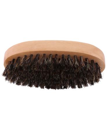 Men's Faux Boar Bristle Wooden Handle Military Bag Mustache & Beard Grooming Comb Brush - International Shipping Available - Buy Online on GoSupps.com