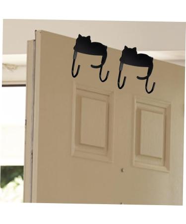 STOBAZA 4pcs Door Hook Metal Clothes Rack Coat Hanger Hooks Bathroom Sticky Towel Hooks Cabinet Door Child - Buy Online on GoSupps.com