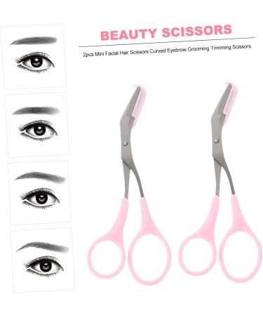 Beaupretty 4-Piece Eyebrow & Beard Trimmer Set - Scissors Combs & Facial Clippers | Pink Makeup Tools for Precision Grooming - Buy Online on GoSupps.com