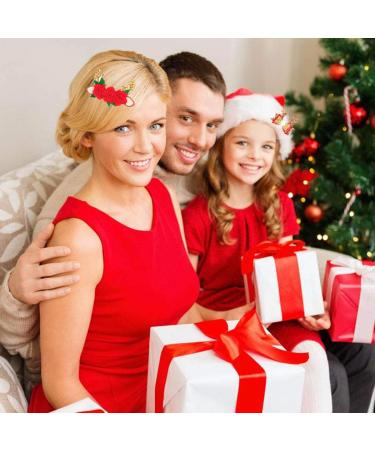 Iyou Christmas Loop Hair Clips - Flower Reindeer Red Hairpins for Women & Girls | 4-Piece Set - Buy Online on GoSupps.com