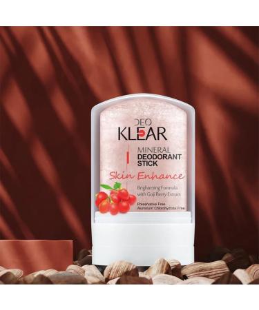  ALIBOOSTER DeOKLEAR Natural Solid Deodorant 70 g - Mineral Stick Enriched with Goji Berry - Aluminium and Paraben Free - Buy Online on GoSupps.com