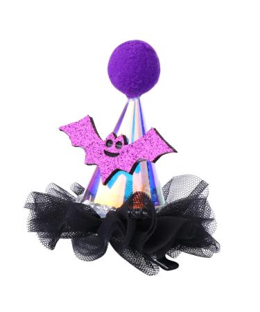 minkissy 1pc Halloween Lighted Hair Clips Halloween Hairpin Cosplay Hairclips Halloween Bat Headband Hair Clips for Bows Hair Clips for Women Button Battery Toddler Bow Tie Ribbon