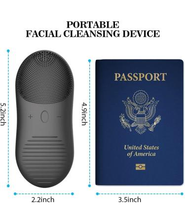 Sonic Facial Cleansing Brush IPX7 Waterproof Silicone Face Scrubber Brush & Massager for Men-Women-Teens USB Rechargeable Super long standby 12 Speeds optional(BLACK)) - Buy Online on GoSupps.com