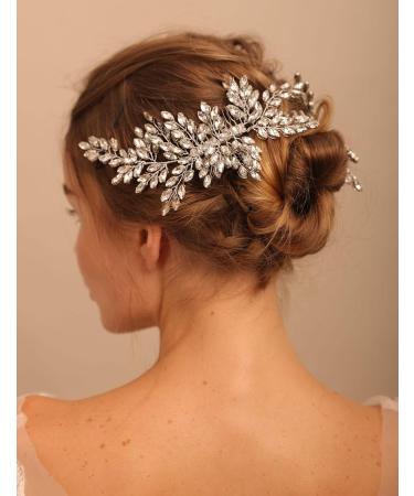 Deniferymakeup Bride Wedding Rhinestone Hair Vine Comb Bridal Hair Piece Rhinestone Hair Comb Rhinestone Hair Accessories for Women and Girls (Gold) - Buy Online on GoSupps.com
