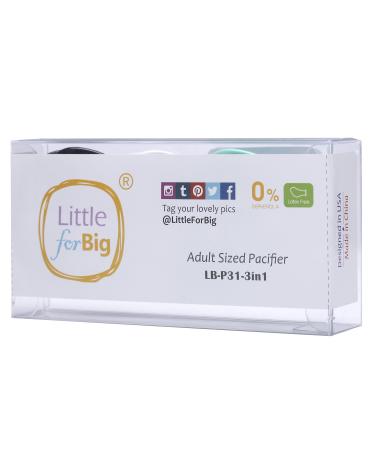 LittleforBig Bigshield Gen-I Pacifier 3 Pack - Black/White/Green - Buy Online on GoSupps.com