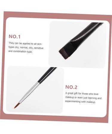 DRESSOOS 6pcs Eyeliner Makeup Brush Eye Shadow Eyeliner Wands Eye Brush Rayon Wooden Handle Black - Buy Online on GoSupps.com