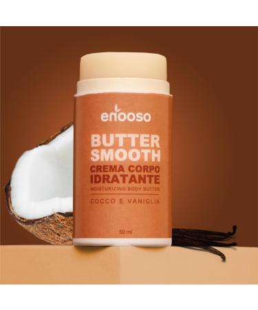  ENOOSO Fragranced and Moisturizing Body Cream for Dry Skin Coconut & Vanilla - Nourishing Solid Body Cream with Hemisqualane Shea Butter & Brightening After Sun Oil - Cream for - Buy Online on GoSupps.com