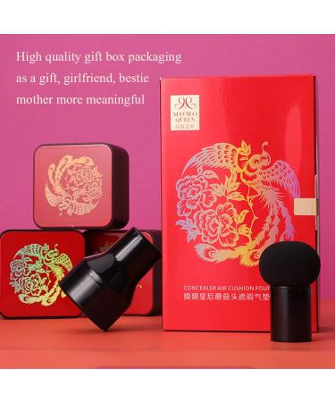 2PCS IVOLY Mushroom Head Air Cushion BB & CC Cream Set - High Coverage Long Lasting Waterproof with Makeup Sponge - Moisturizing Concealer Duo - Buy Online on GoSupps.com