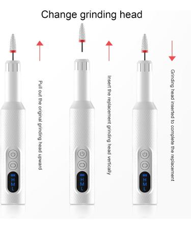Electric Nail File Low Noise USB Adjustable Electric Nail Drill for Manicure - Buy Online on GoSupps.com