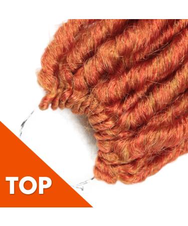 Faux Locs Crochet Hair 36 Inch Copper Red Soft Locs | Pre-looped Synthetic Crochet Braids for Butterfly Locs | Pack of 3 - Buy Online on GoSupps.com