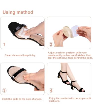 Ball of Foot Cushions - 2 Pairs Anti-Slip Gel Metatarsal Pads for High Heels | Comfort & Support for All-Day Wear - Buy Online on GoSupps.com
