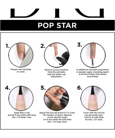 Didier Lab - Premium UV Gel Nail Polish - POP Star No4- Gel Nail Varnish - Nail Art - Long-Lasting High Gloss Wear - Gel Nail Polish - Gel Nails - Glitter Gel Nail Polish - Rich Pigment - 8ml - Buy Online on GoSupps.com