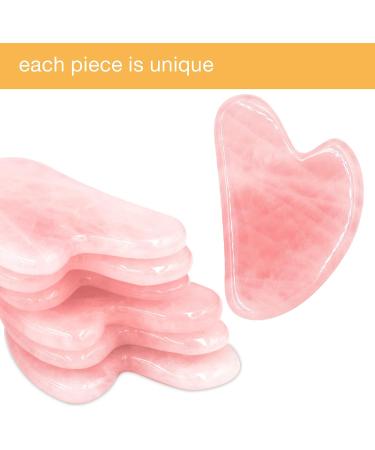 COOESS Gua Sha Tool - Natural Rose Quartz Facial Massage Tool for Eyes Neck & Body | Genuine Jade Stone Gua Sha for Radiant Skin - Buy Online on GoSupps.com