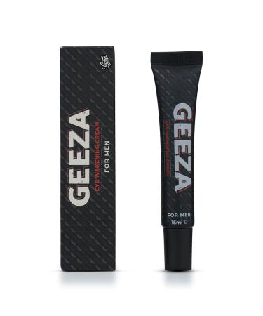 Geeza Men's Eye Cream Reduce Dark Circles and Puffiness Advanced Formula Male Eye Bag Removal Designed to Improve Elasticity Nourish the Under Eyes 15ml