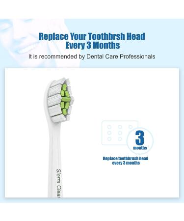 10 Pack Sierra Clean Replacement Toothbrush Heads for Sonicare DiamondClean HX606365 - Compatible & White - Buy Online on GoSupps.com