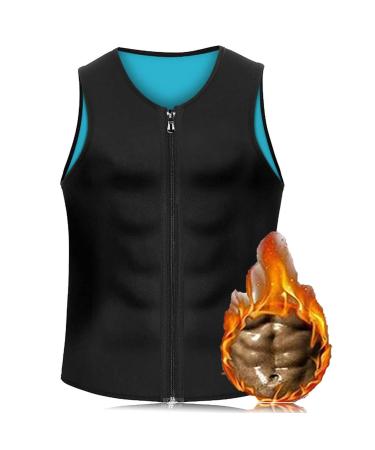 IOTKIT MANSON Gynecomastia Compress Zipper Vest, Compression Shirts for Men, Compression Tank Top Men B X-Large