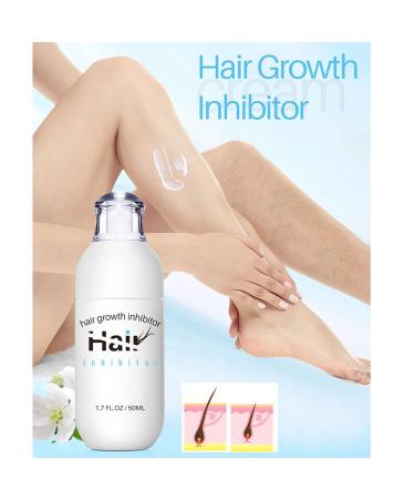 Painless Hair Inhibitor Cream for Body & Face - Mild Moisturizing Formula for Men & Women (50ml) - Buy Online on GoSupps.com