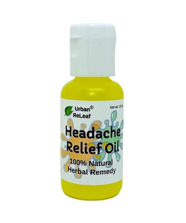Urban ReLeaf Headache Relief Oil! 100% Natural Herbal Remedy Sinus Tension Neck Temples. Made in USA! Works Fast! Gentle Essential Oil Relief