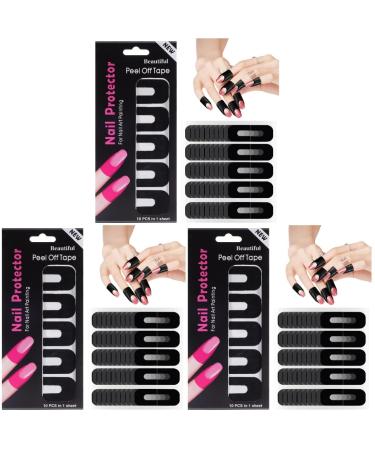 Healeved 300 Sheets Nail Art Anti-spill Stickers Nail Protectors for Fingers Beauty Shop Nail Polish Nail Protector Polish Nail Guards for Painting Nails Manicure Protective Agent Tool 3.00X2.50X0.10CMx3pcs As Shownx3pcs
