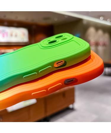 Rnrieyta Miagon Gradient Aesthetic iPhone 11 Pro Case - Stylish Orange & Yellow Curly Silicone TPU Bumper for Women & Girls - Buy Online on GoSupps.com